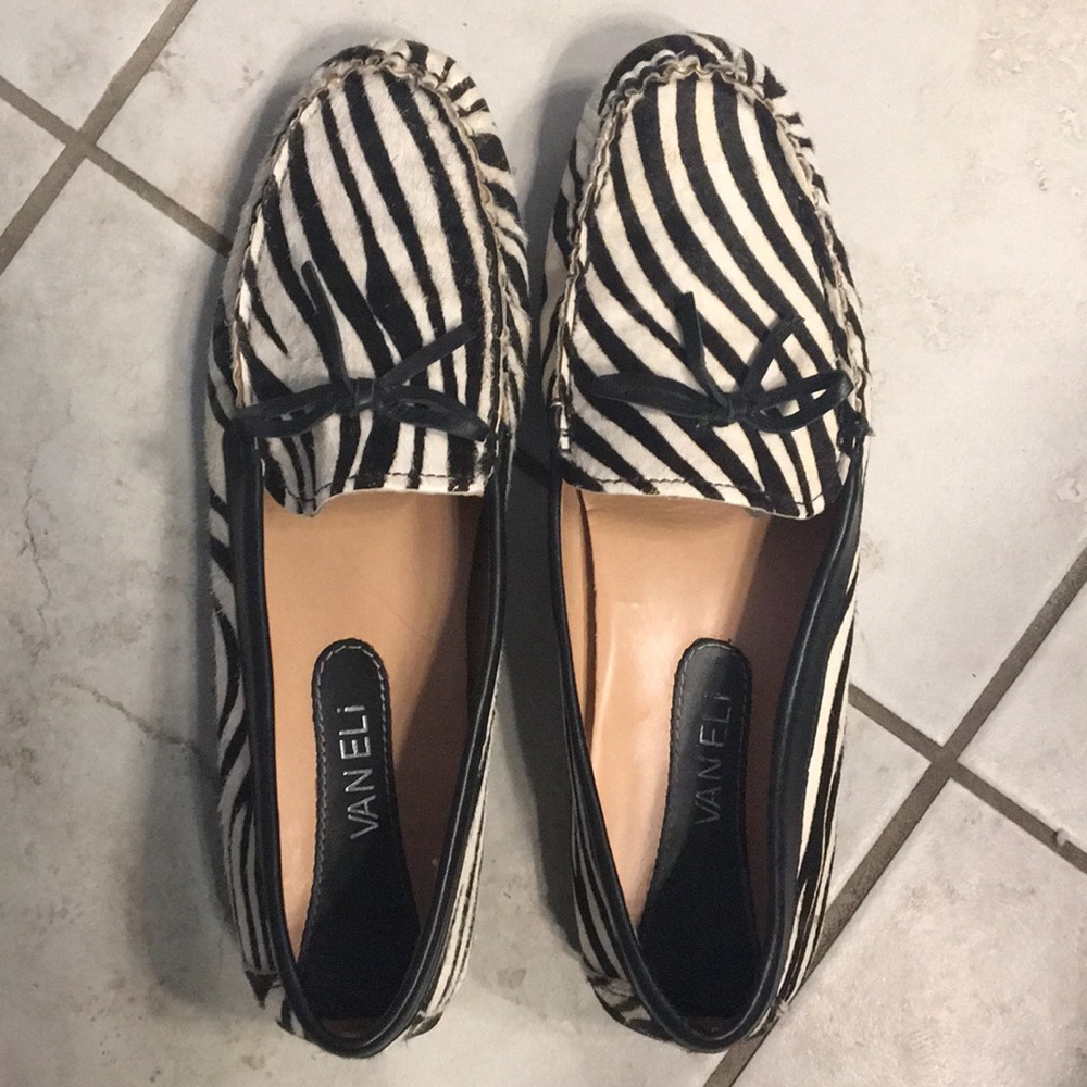 Vaneli zebra stripe driving mocs